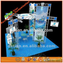 carrinho de exposição acrílico cosmético com sinal de suspensão para cabines da expo de shanghai